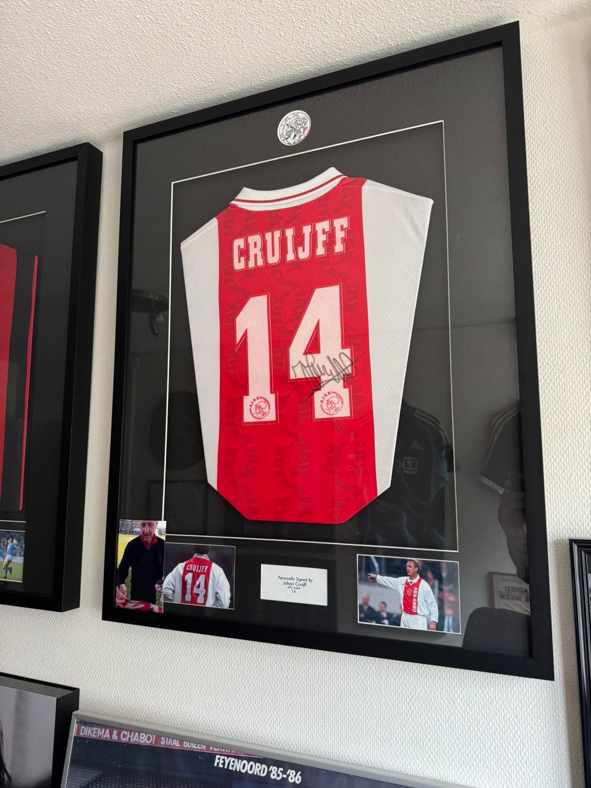 Officieel shirt met handtekening Johan Cruijff + Fotobewijs, Ophalen of Verzenden, Nieuw, Ajax, Shirt