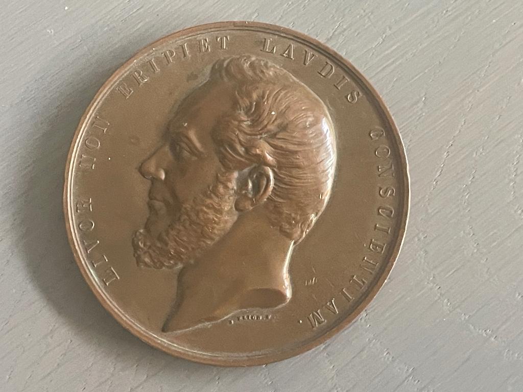 BRONZEN MUNT 1868 - WD014, Postzegels en Munten, Munten | Nederland, Losse munt, Overige waardes, Koning Willem III, Ophalen of Verzenden