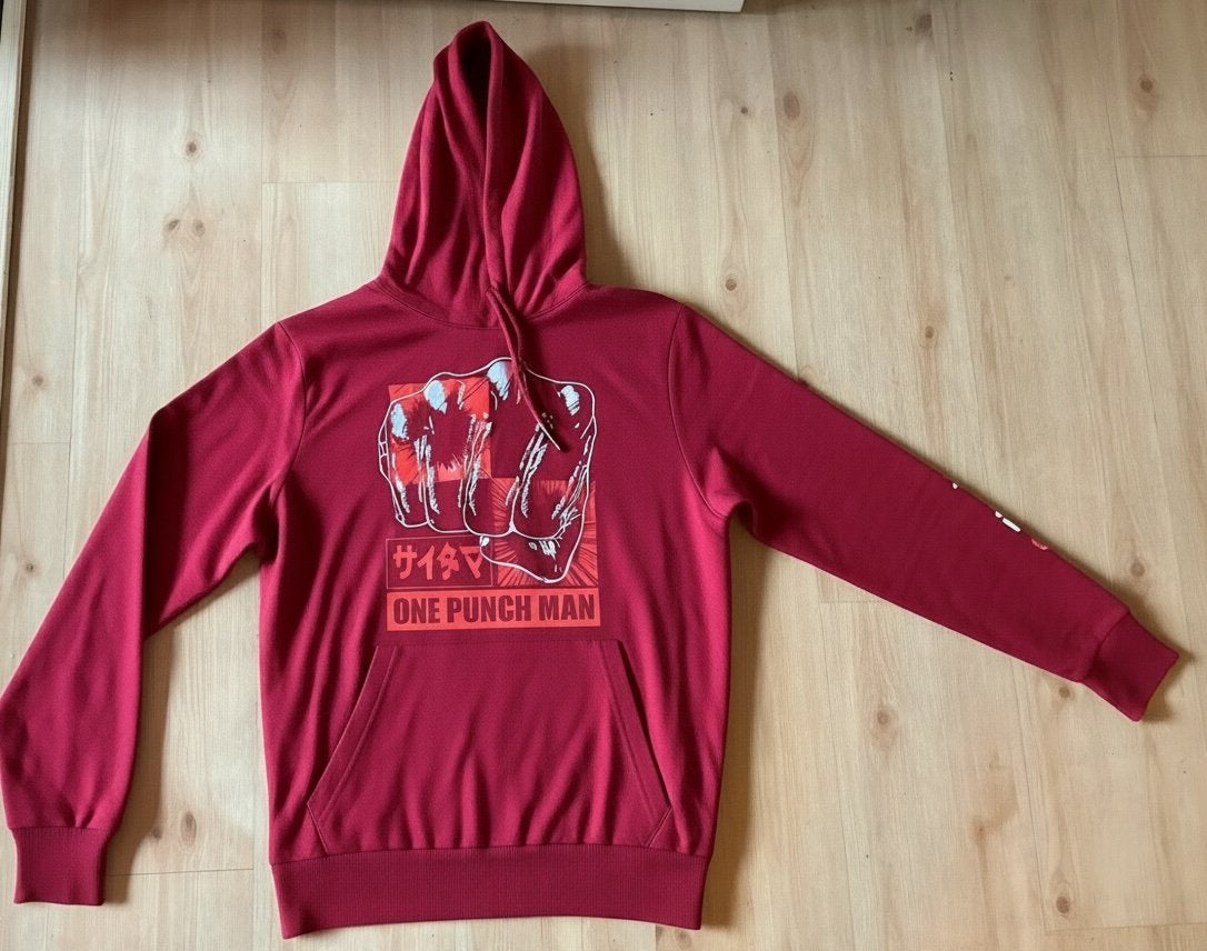 One Punch Man hoodie - Rood maat S NIEUW, Verzenden, Nieuw