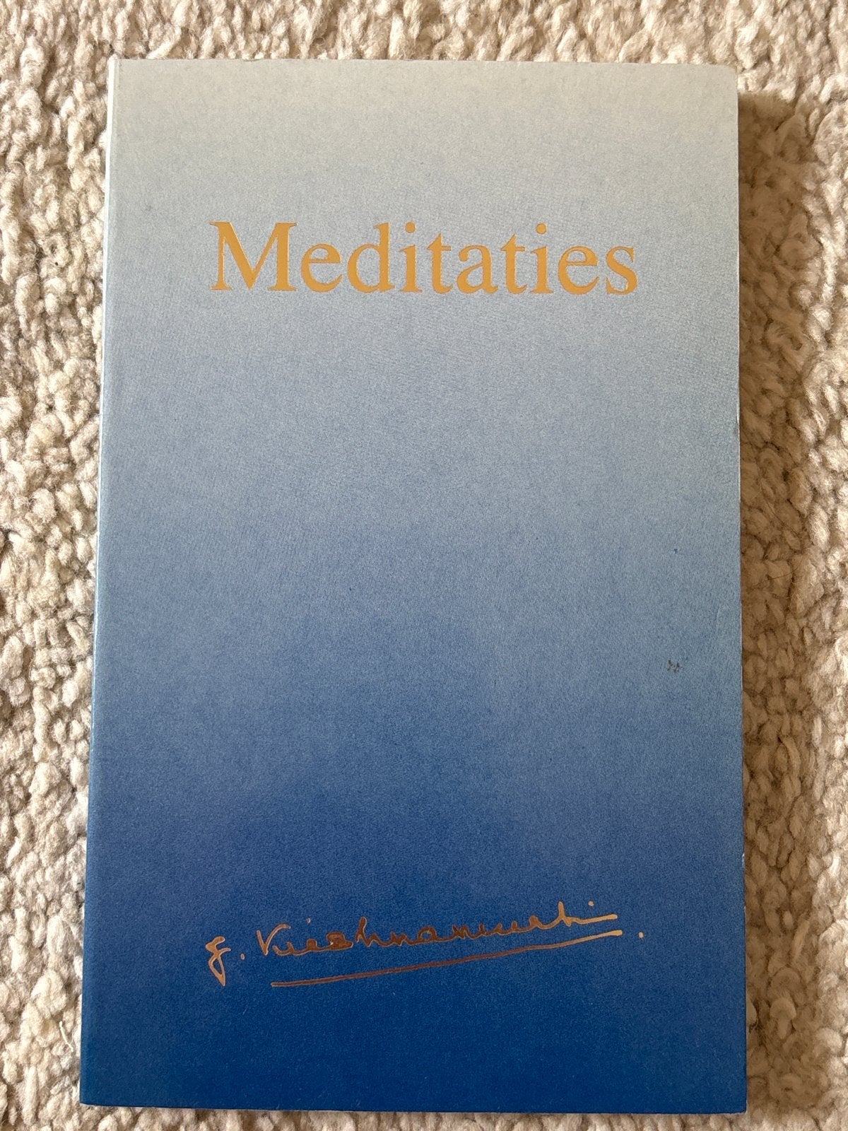 Meditaties - J. Krishnamurti (Spiritualiteit), Boeken, Ophalen, Zo goed als nieuw, Meditatie of Yoga, Achtergrond en Informatie