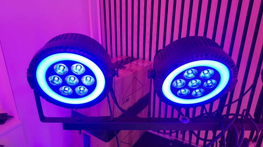 8x ledpar met ledring 70 watt, Ophalen of Verzenden, Nieuw, Licht, Geluidgestuurd