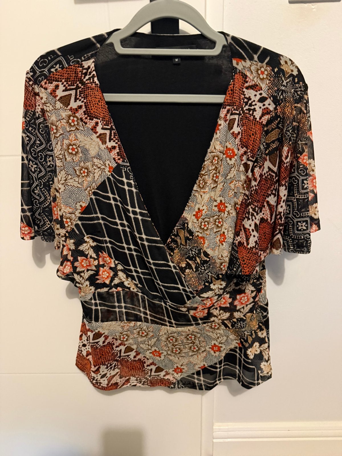 Tramontana overslagtop met print - Maat M, Maat 38/40 (M), Meerkleurig, Ophalen of Verzenden, Zo goed als nieuw