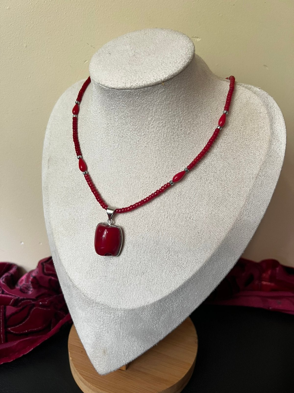 Koraal hanger plus ketting beschermt geluk intuïtie balans, Magnolia11, Nieuw, Ophalen of Verzenden, Steen of Mineraal