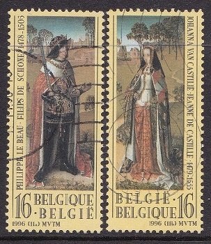 692 - België michel 2713/2714 gestempeld , 500e trouwdag van, Postzegels en Munten, Postzegels | Europa | België, Verzenden, Gestempeld
