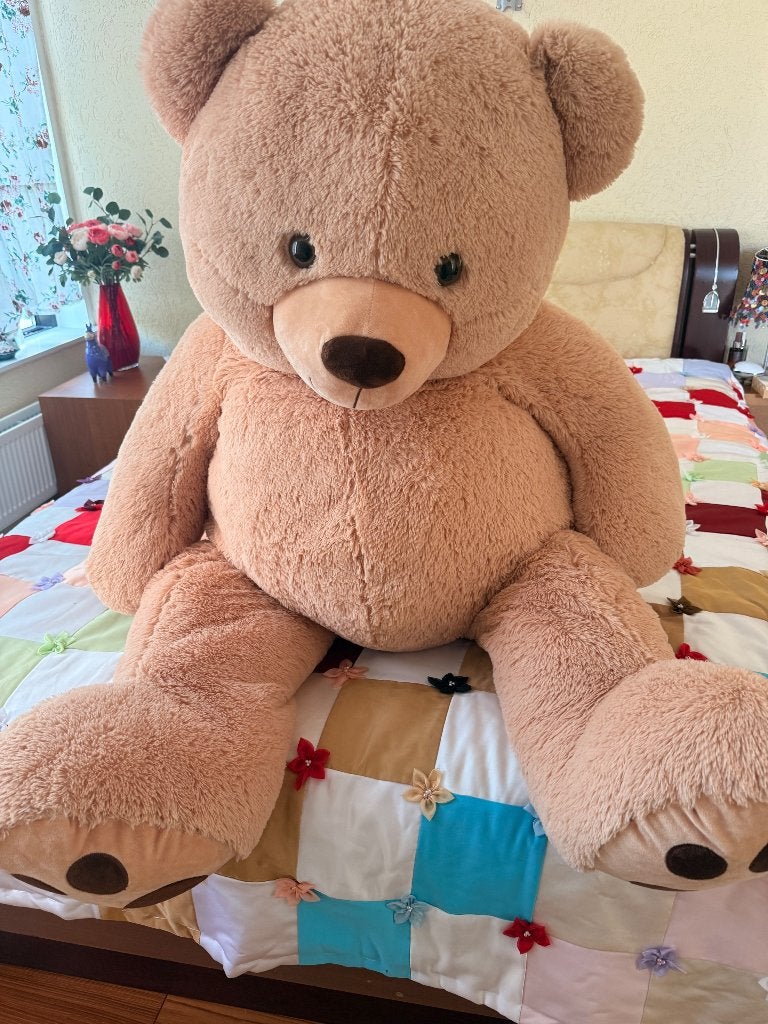 XXL Grote Teddybeer Beige – Reuzen Knuffelbeer, Ophalen, Beer, Zo goed als nieuw, Beige