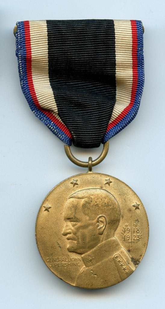 WO1 US "Pershing" Occupation Medal (slot brooch), Verzenden, Landmacht, Amerika, Lintje, Medaille of Wings