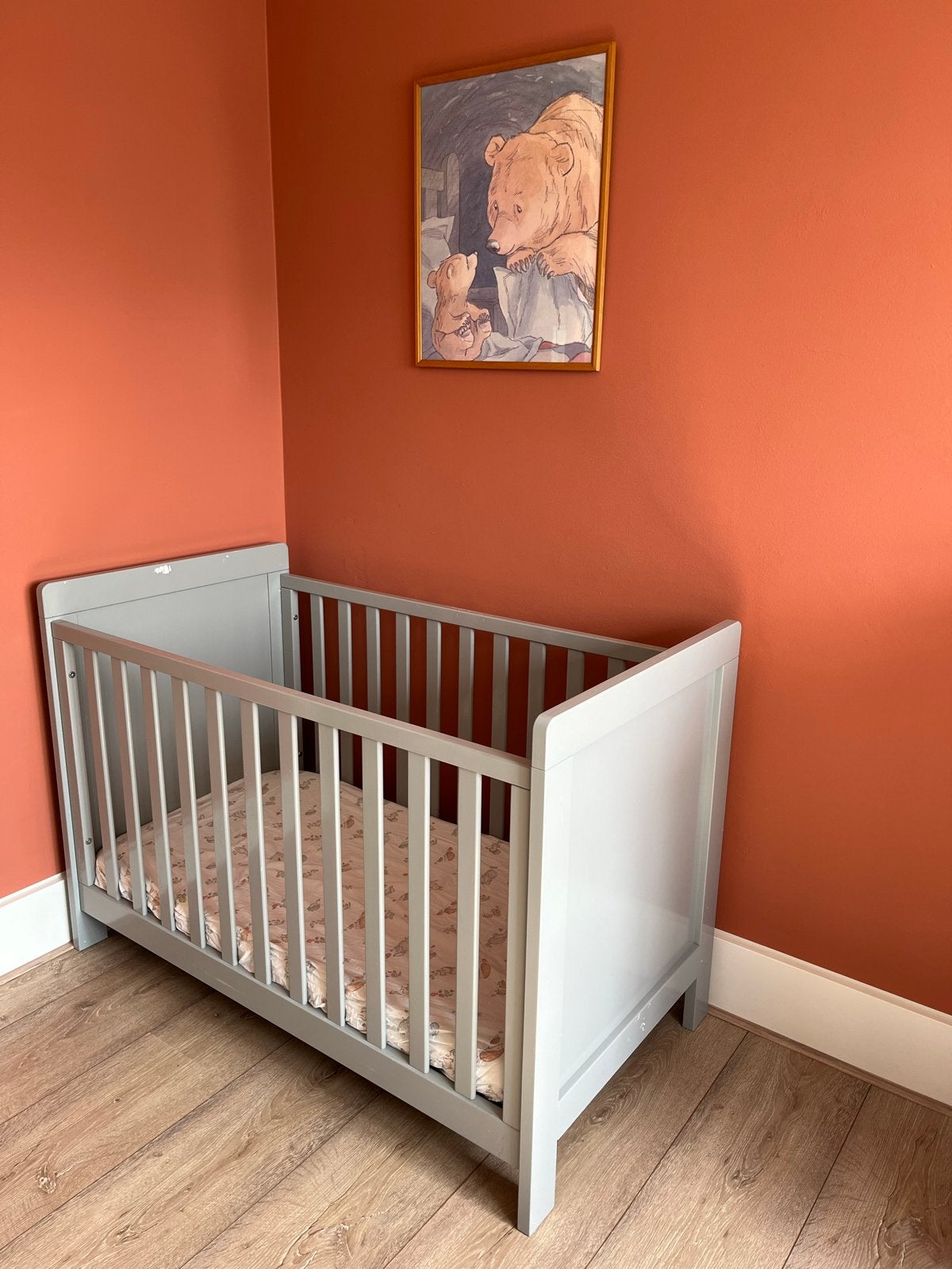 Bopita ledikant met Emma Kids matras en toebehoren, Ophalen, Gebruikt, Minder dan 140 cm, Matras