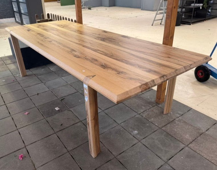 Eiken houten tafel *NIEUW* 280x110, Eikenhout, Vijf personen of meer, Rechthoekig, Nieuw