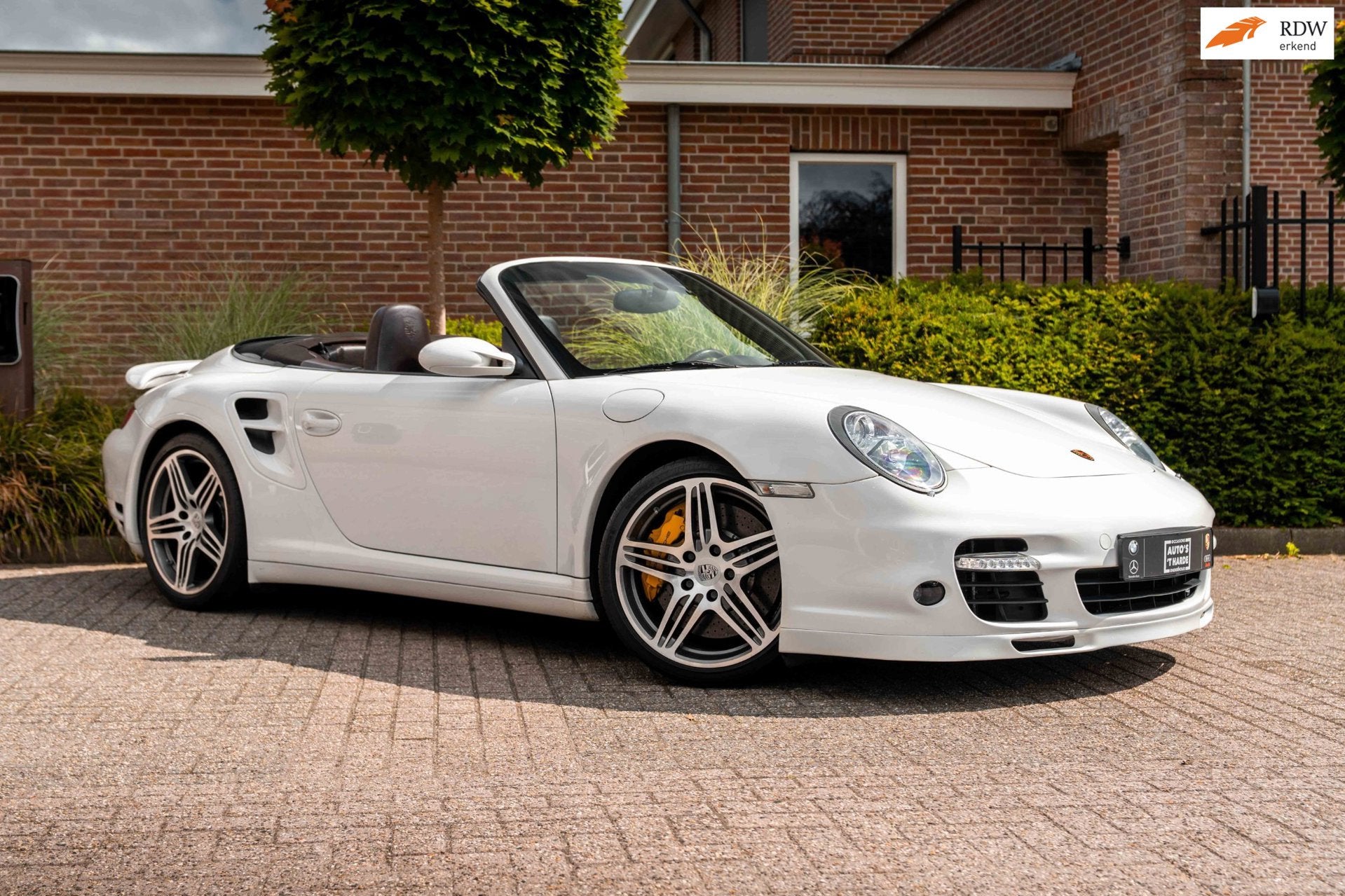 Porsche 911 Cabrio 3.6 Turbo 480 PK Keramisch Chrono Xenon B, Automaat, Gebruikt, Cabriolet, Wit