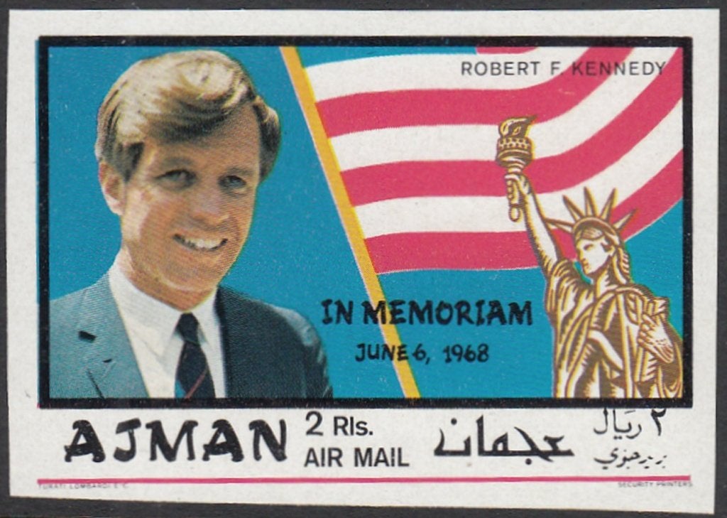 Kennedy (Robert F.) Ajman 461 B Sterfdag ONgetand postfris, Ophalen of Verzenden, Postfris, Overige thema's
