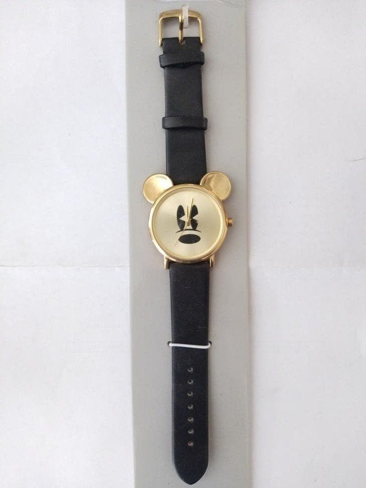 Mickey Mouse horloge nieuw in verpakking, Overige merken, Leer, Staal, Polshorloge