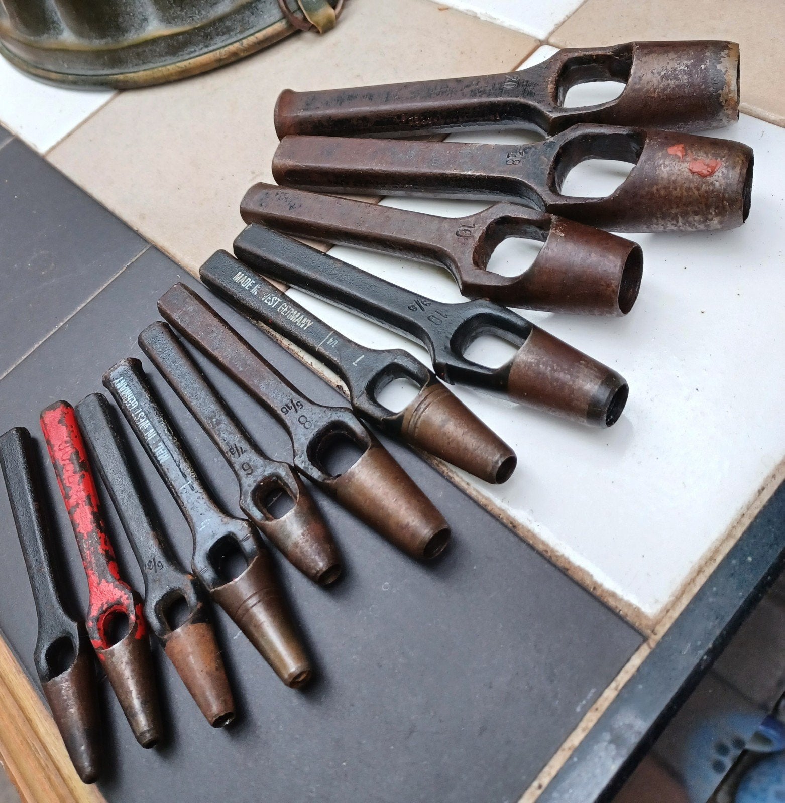 Set van 11 Vintage Holpijpen - Made in West Germany, Ophalen of Verzenden
