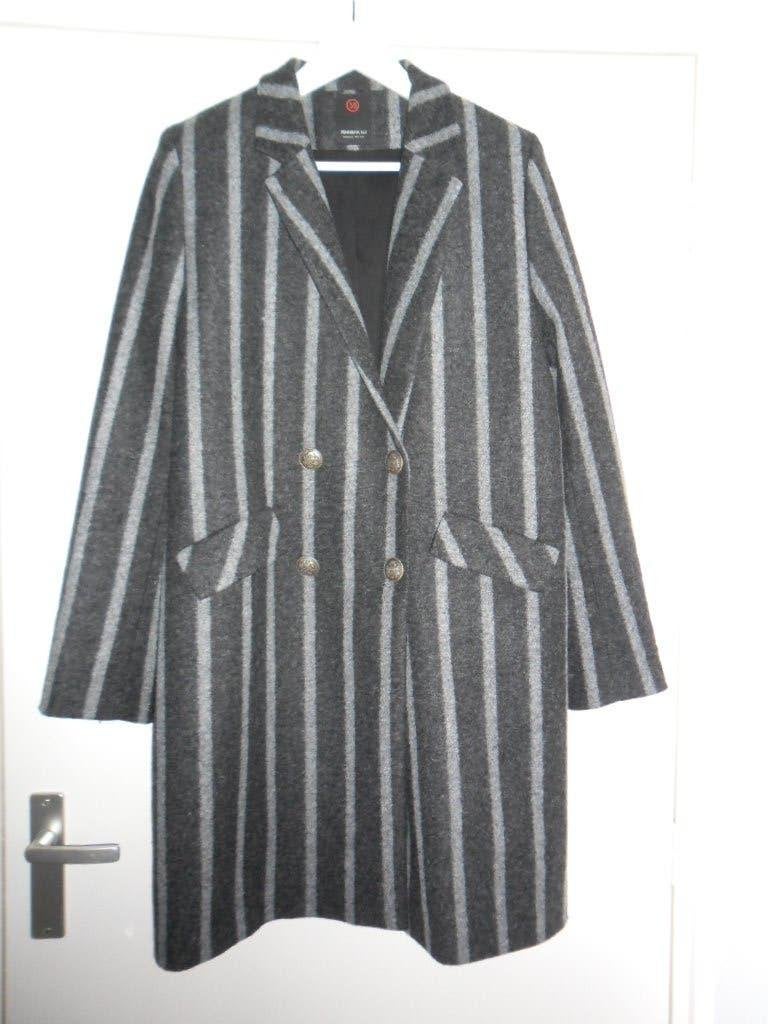 Penn&INK N.Y. Grijs Gestreepte Blazer Jas Maat 38, Maat 38/40 (M), Penn & Ink, Ophalen of Verzenden, Zo goed als nieuw