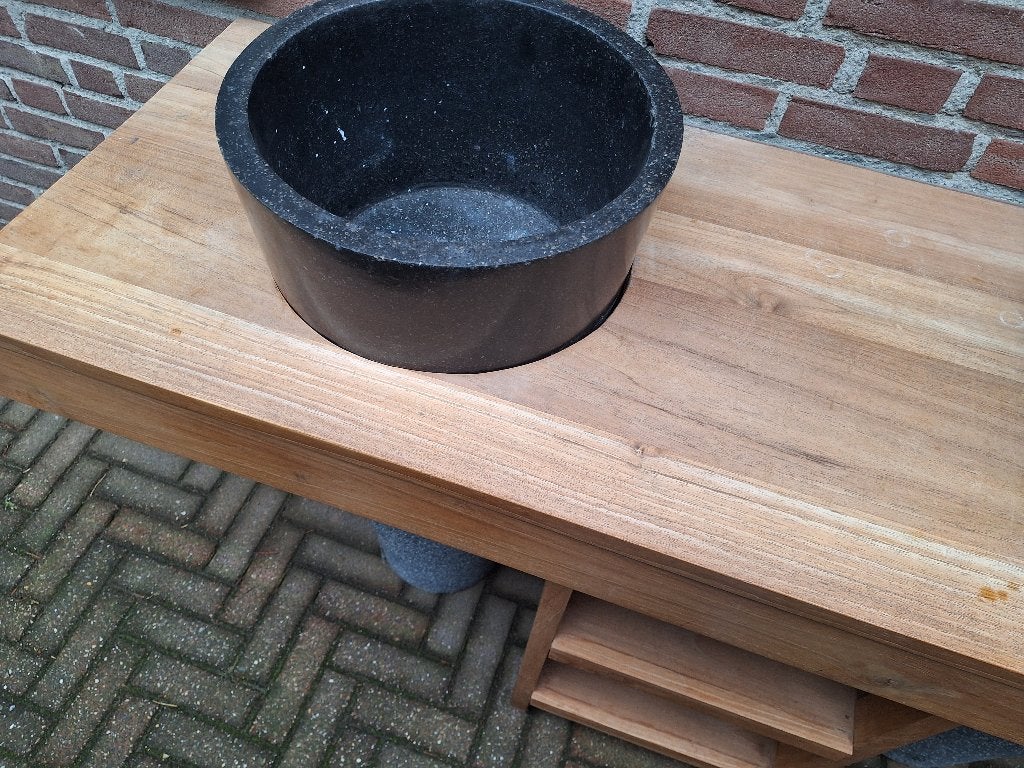 Wastafel met kommen, Ophalen, Gebruikt, 150 tot 200 cm, Minder dan 100 cm