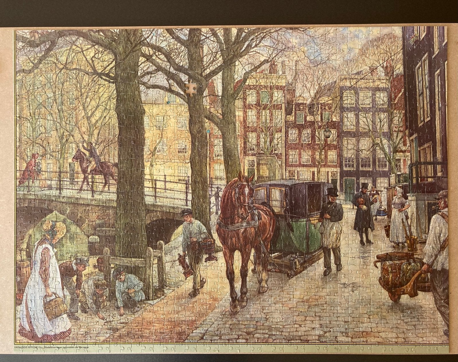 Vintage puzzel 1200 stukjes, 1 stukje ontbreekt, Hobby en Vrije tijd, Denksport en Puzzels, Ophalen, 500 t/m 1500 stukjes, Gebruikt