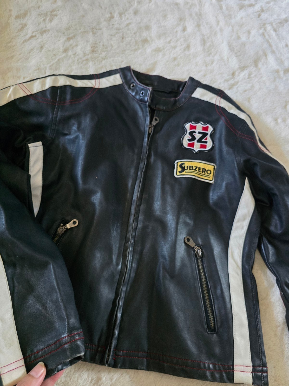 Vintage Subzero Style Motorjas - Maat S, Verzenden, Zwart, Subzero, Maat 36 (S)