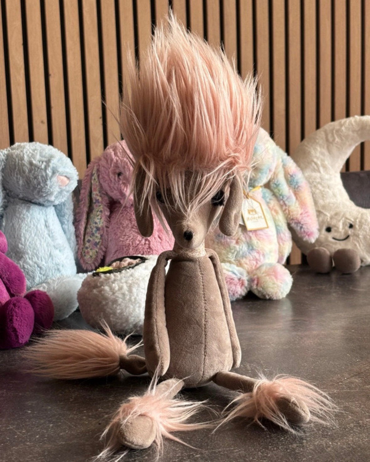 Jellycat Swellegant Penelope Poodle, Jellycat, Grijs, Zo goed als nieuw, Klein (minder dan 20 cm)