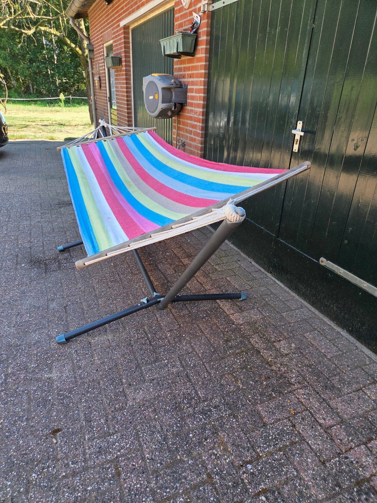 2 comfortabele hangmatten met onderstel, Tuin en Terras, Hangmatten, Ophalen