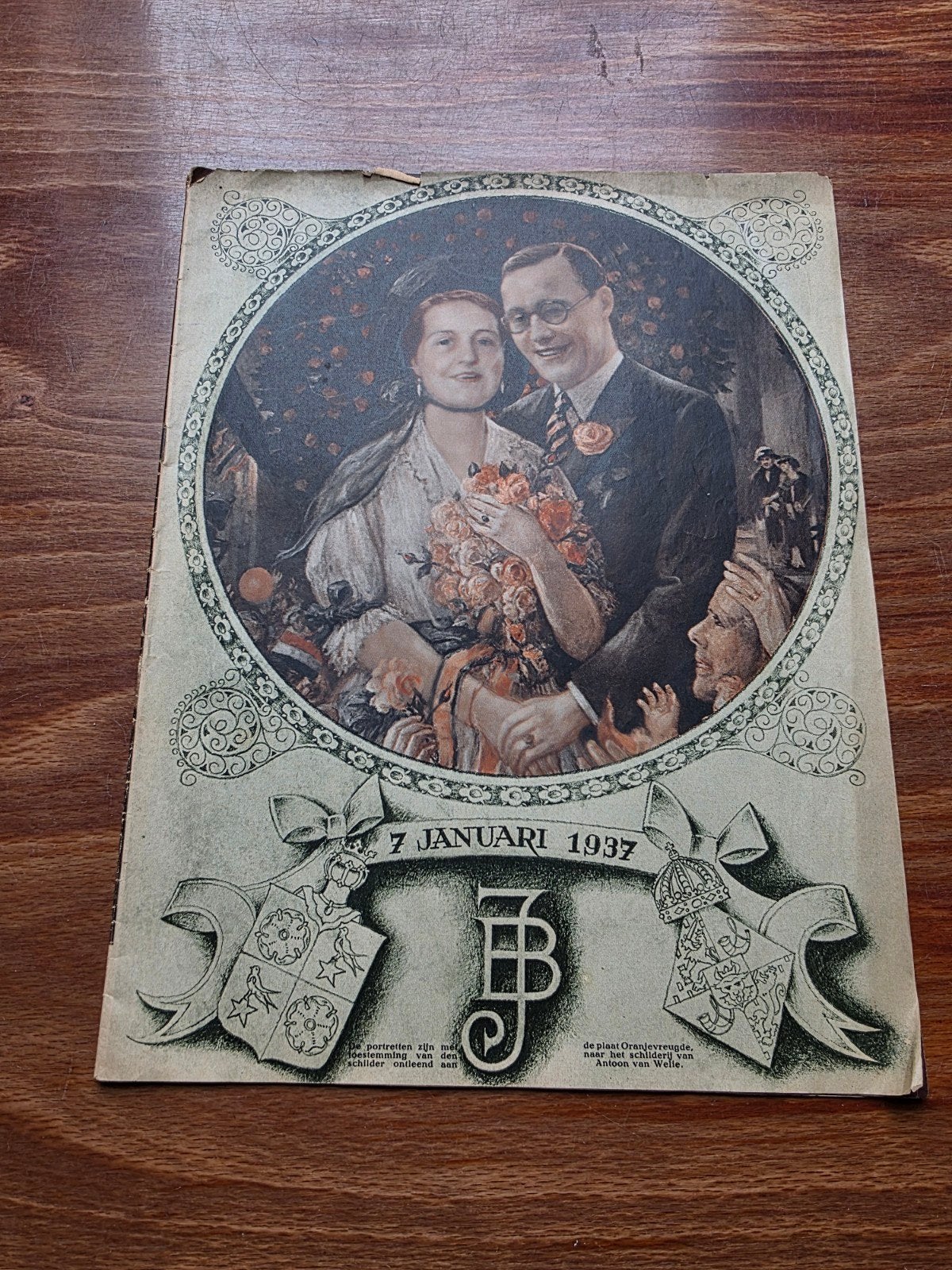 Uniorm 1937 - Huwelijk Juliana en Bernhard, zeldzaam, Ophalen of Verzenden, 1920 tot 1940, Tijdschrift