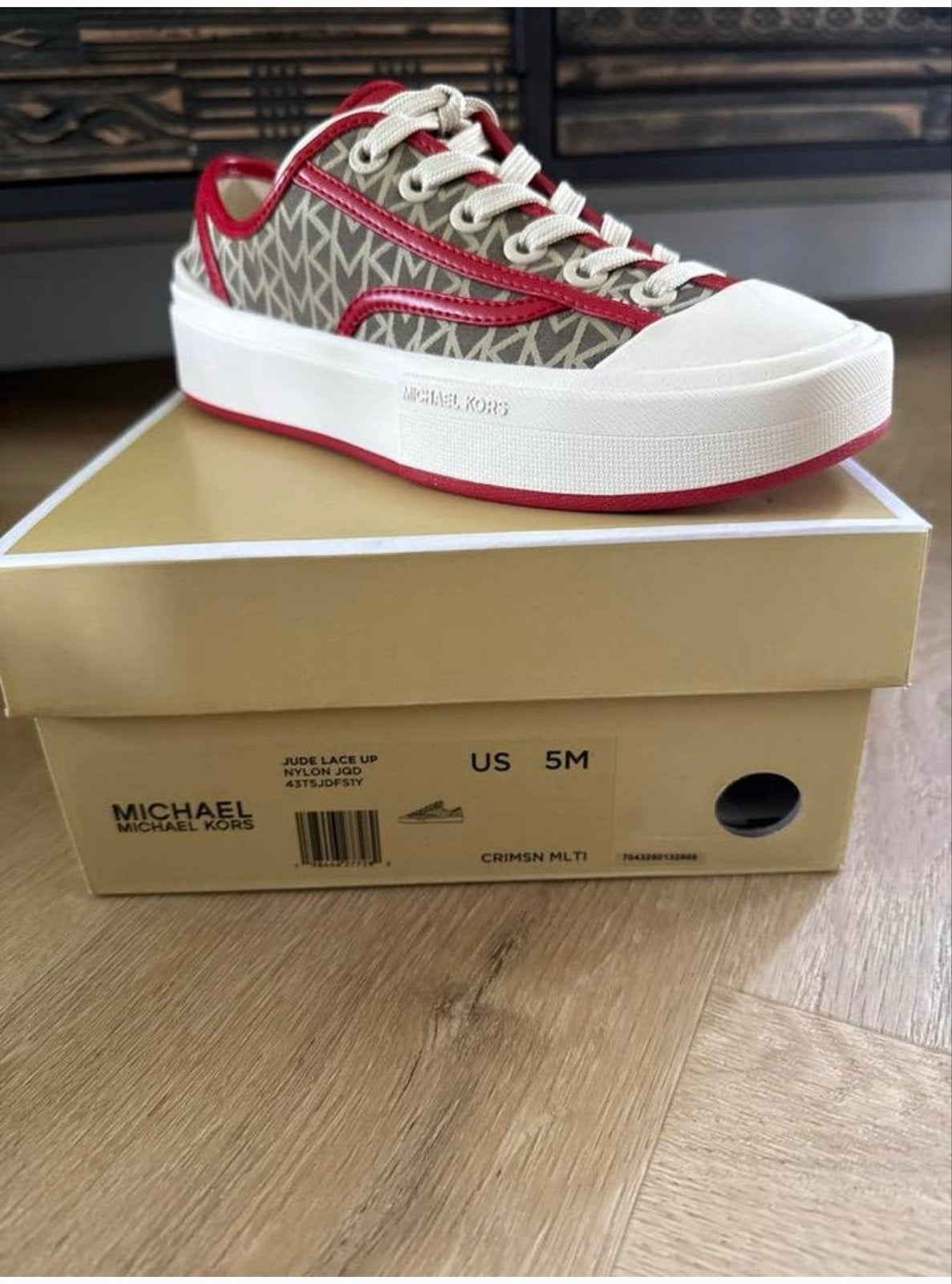 Michael Kors Jude Lace Up Sneakers - Nieuw in doos, Ophalen of Verzenden, Nieuw, Rood, Sneakers of Gympen