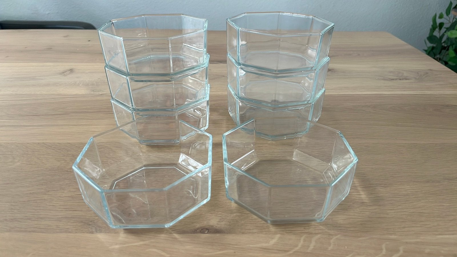 Schaaltjes achthoekig, uit de serie Octime, 8 stuks, Ophalen, Overige typen, Overige stijlen, Glas