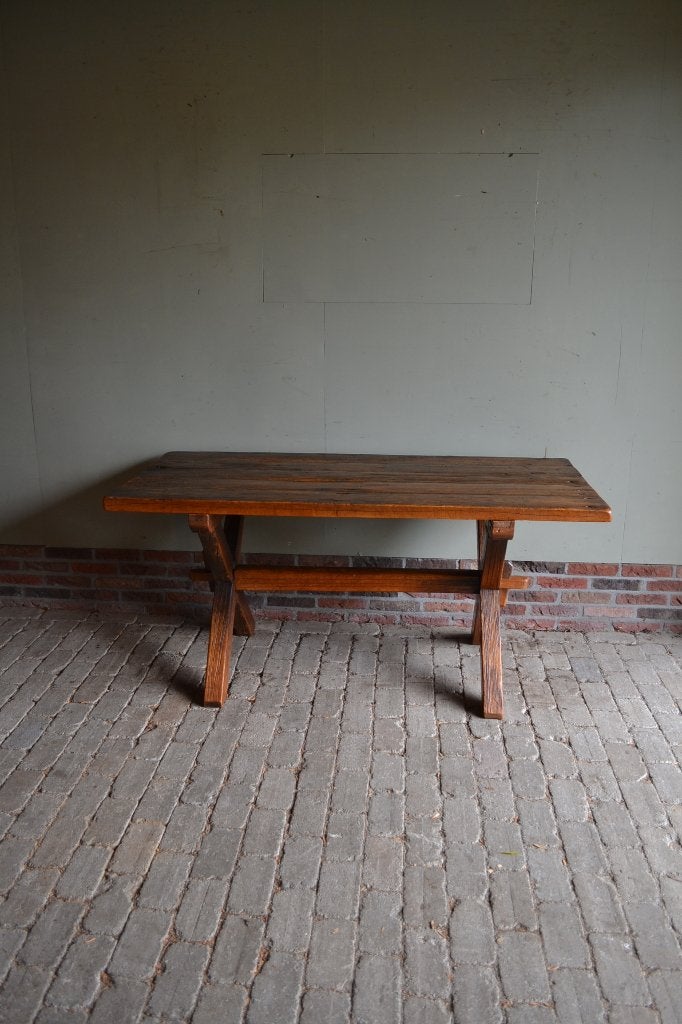 Prachtige antieke eiken houten schrijftafel, eettafel., Verzenden