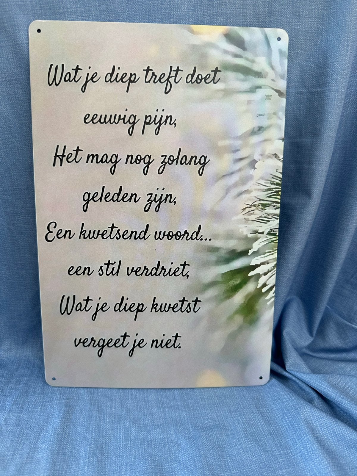 Metalen wandbord met levenswijsheid - Diepe emoties, Metaal, Meerkleurig, Nieuw, Ophalen of Verzenden