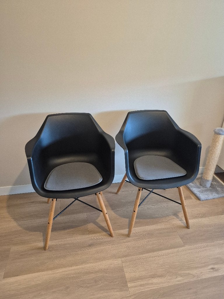 2x kuipstoel, Huis en Inrichting, Ophalen, Gebruikt, Twee, Zwart