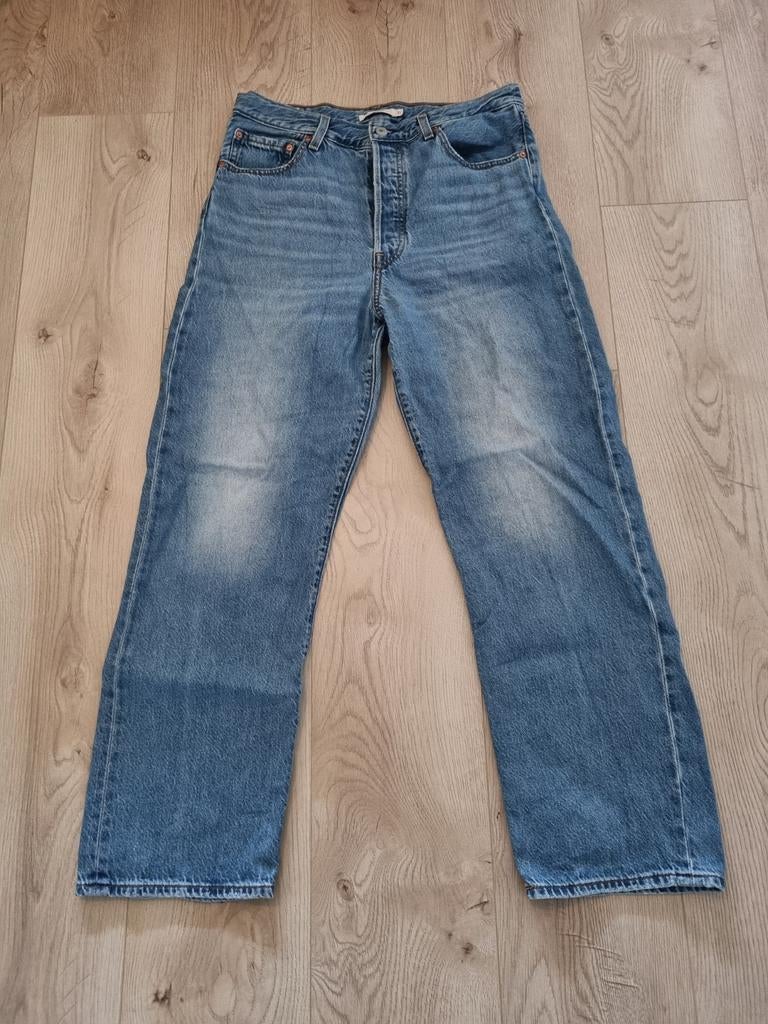 Levi's Ribcage Straight Jeans W31, Blauw, Ophalen of Verzenden, W33 - W36 (confectie 42/44), Gedragen