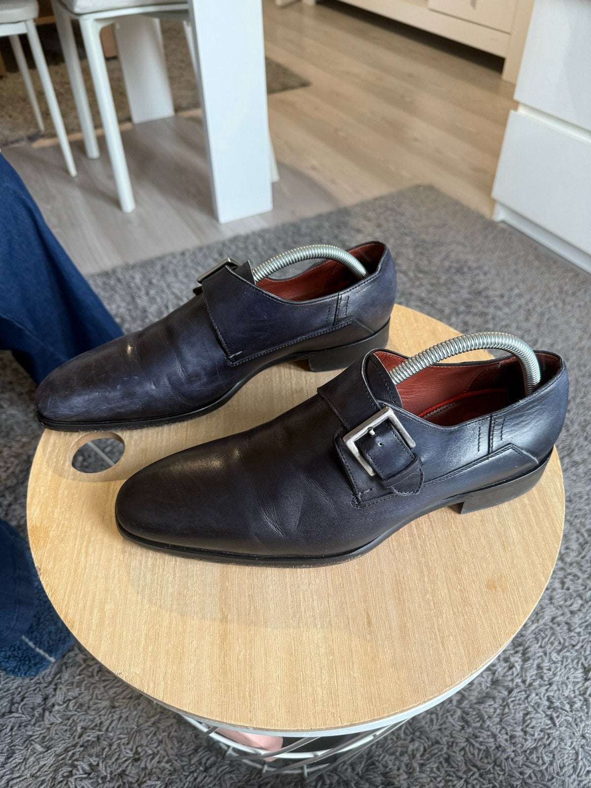 Greve 1898 Monkschoenen - Donkerblauw - Maat 7.5, Kleding | Heren, Ophalen of Verzenden, Gedragen, Blauw, Veterschoenen