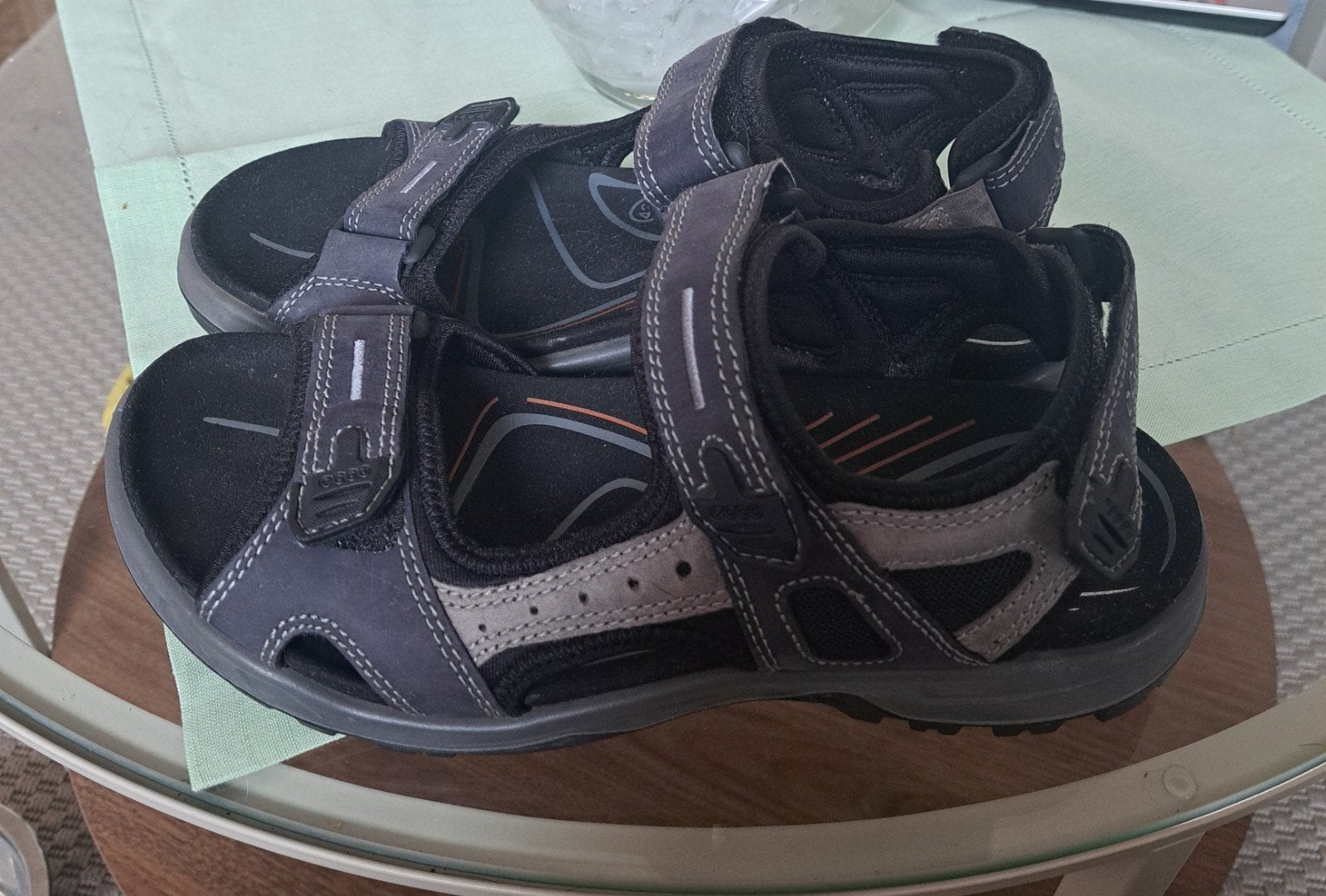 Ecco onroads sandalen - Maat 43 - Zo goed als nieuw, Sandalen, Ecco, Zwart, Ophalen of Verzenden
