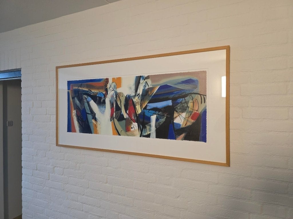 Zeefdruk,Peter Meijer Wandeling, Ingelijst, Zeefdruk, Abstract, Ophalen