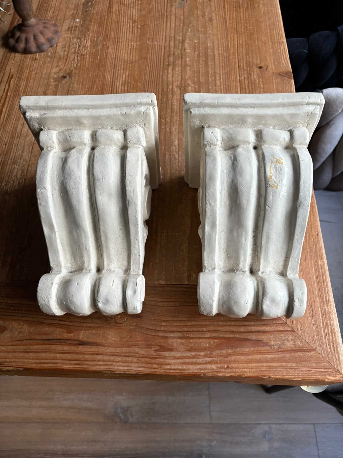 Brocante wandconsole 2 stuks, Ophalen, Gebruikt