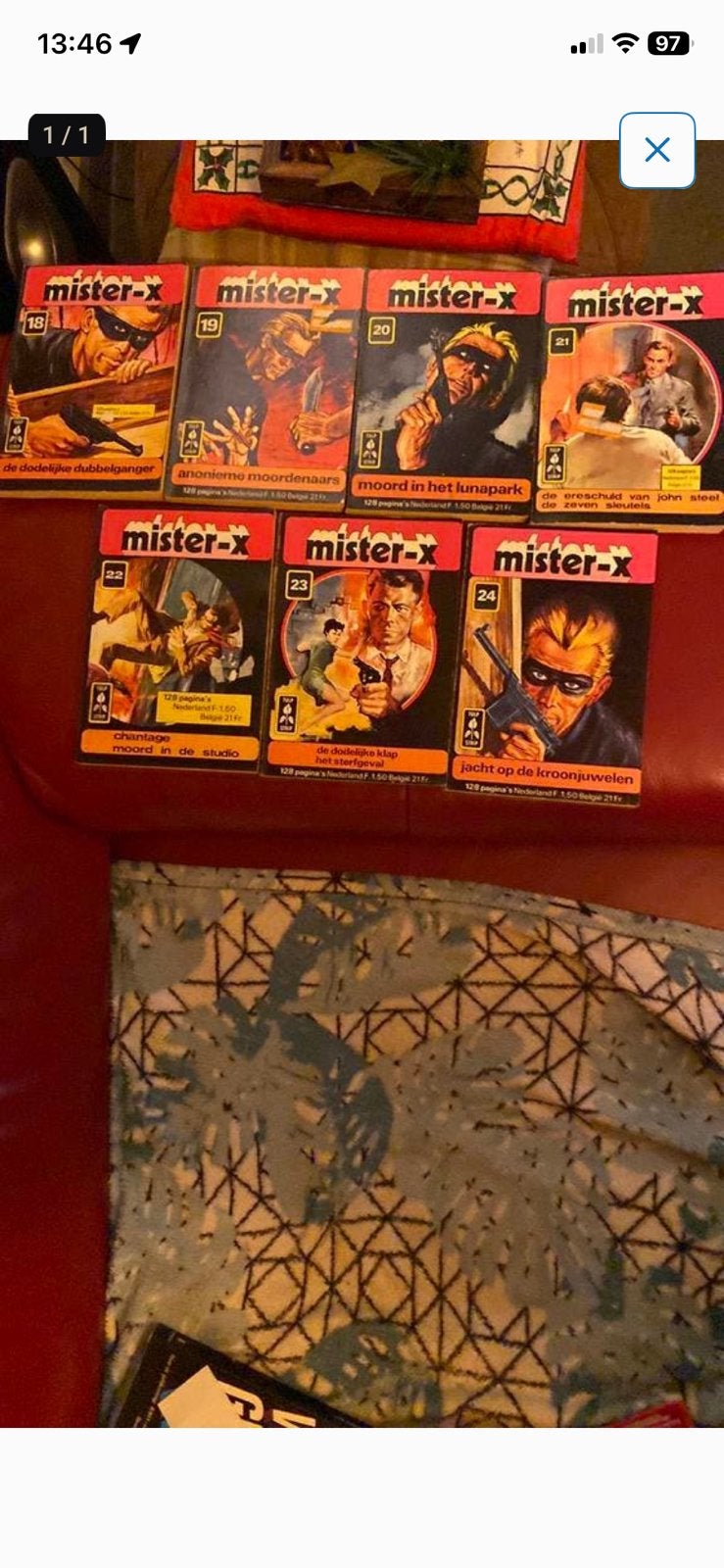 7 stuks mini boekjes van Mister-x, Meerdere stripboeken, Ophalen of Verzenden, Zo goed als nieuw