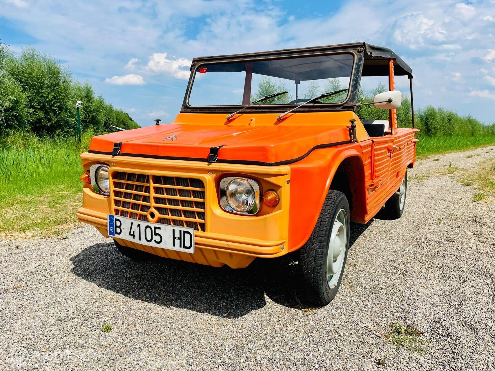 Mehari orange 4 pers. 03-1986 65.920 km | Import Spanje, Auto's, Citroën, Voorwielaandrijving, 31 pk, Overige modellen, Overige kleuren