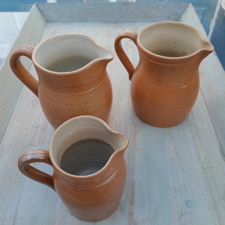 3 Wijnkannetjes. 2 x 0,5 l +  1 x 0,2 l, Gebruikt, Overige typen, Ophalen of Verzenden, Overige stijlen