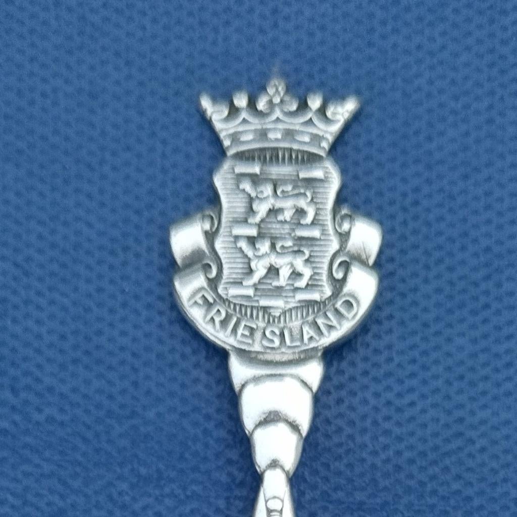 verzilverde lepeltje provincie Friesland (ARTI 90), Ophalen of Verzenden