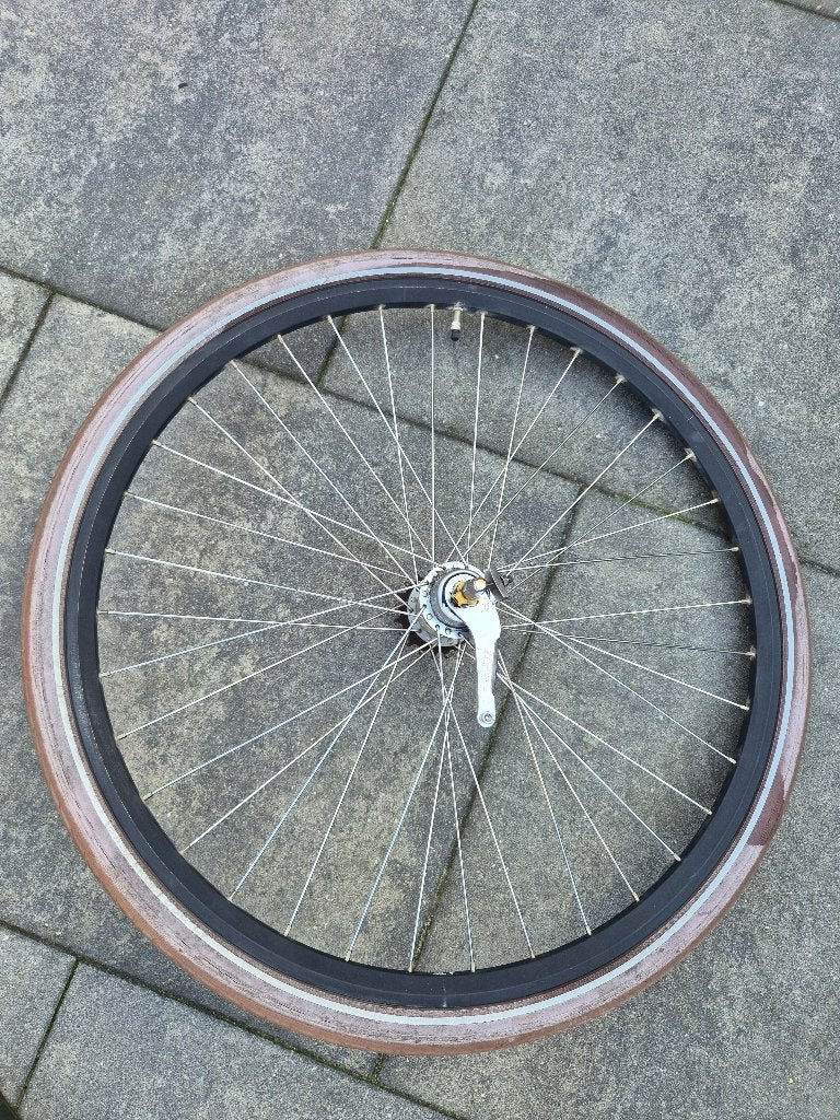 Achterwiel 28 inch met 3 versnellingen, Ophalen of Verzenden, Stadsfiets, Wiel, Aluminium