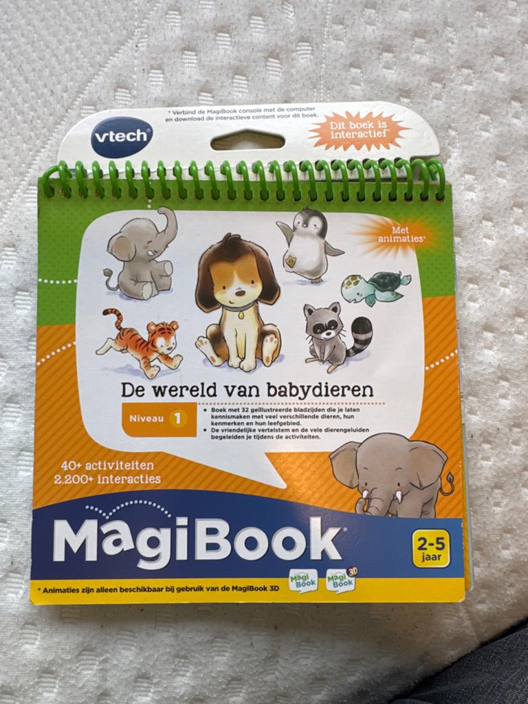 VTech MagiBook: De wereld van babydieren (2-5 jaar), Ophalen of Verzenden, Zo goed als nieuw, Taal en Lezen, Met geluid
