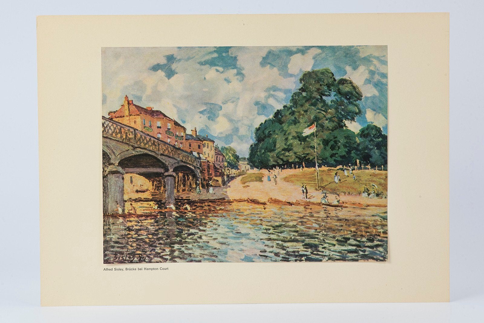 Alfred Sisley - Brug bij Hampton Court (print), Impressionistisch, Ophalen of Verzenden, Print, Papier