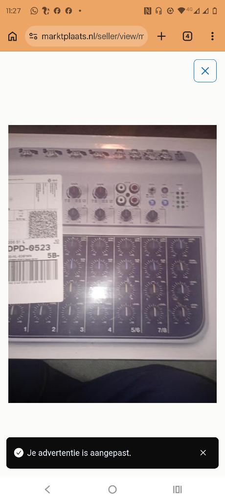 Muziek instrumenten  8 kanaal mixer, Ophalen of Verzenden, Nieuw, Elektrische gitaar