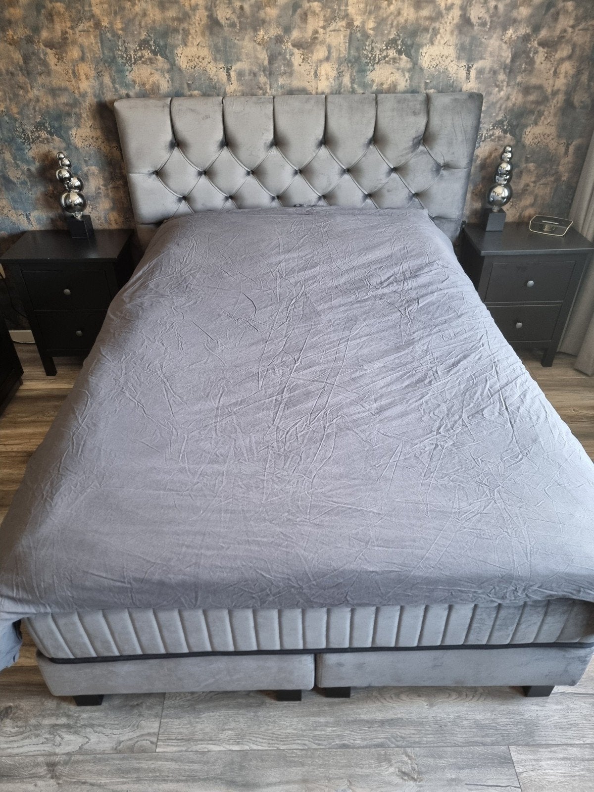 Gebruikte Serta Boxspring 140x200 met Hoofdbord, Ophalen, Gebruikt, 140 cm, Twijfelaar