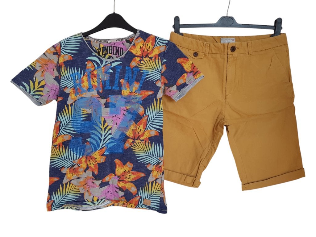 Prachtige oker gele ZARA short maat 164., Kinderen en Baby's, Kinderkleding | Maat 164, Broek, Verzenden, Zo goed als nieuw, Zara