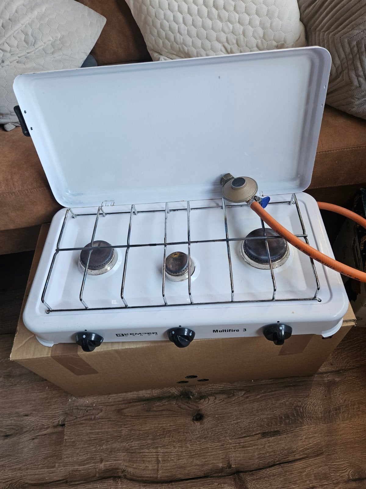 Gas kook plaat, Ophalen