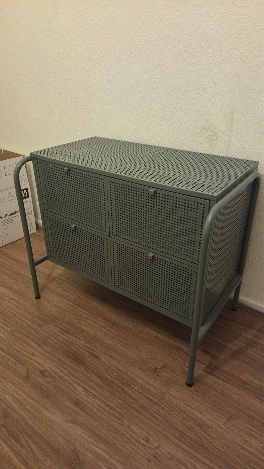 IKEA Ladekast - 85x50x70 cm - Groen metaal, Ophalen, Gebruikt, 50 tot 100 cm, 3 of 4 laden