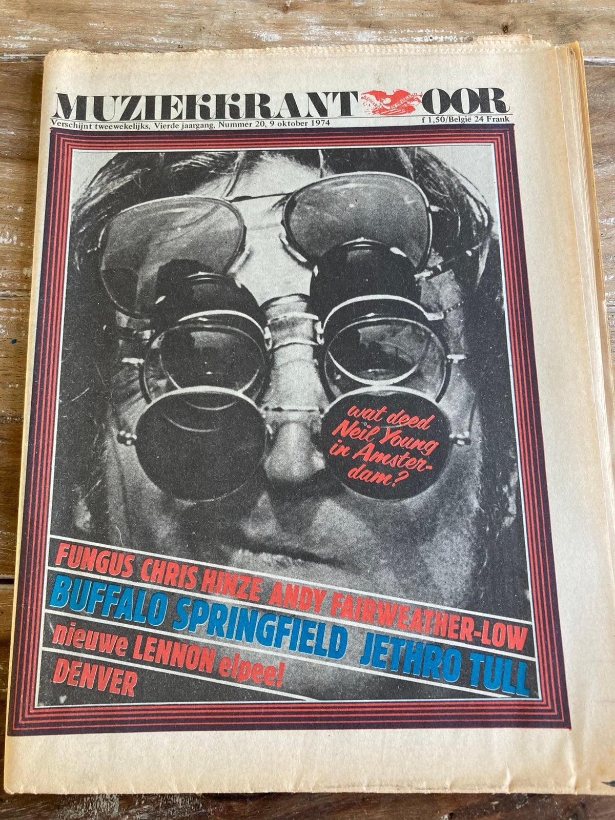 Muziekkrant OOR 1974 Neil Young BINTANGS Jethro Tull FUNGUS, Ophalen of Verzenden, Gelezen, Muziek, Film of Tv