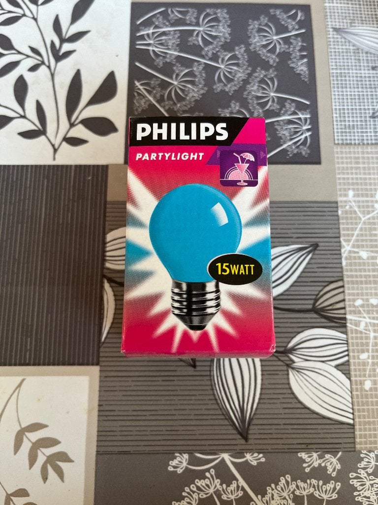 10 stuks: Philips Partylight Blauw - Kogellamp 15W E27, Ophalen of Verzenden, Zo goed als nieuw