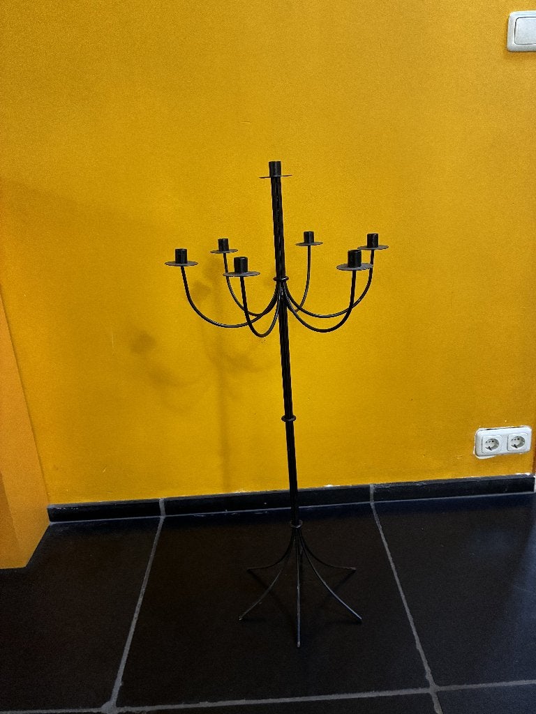 Kandelaar, Gebruikt, 95 cm, Zwart, Ophalen of Verzenden