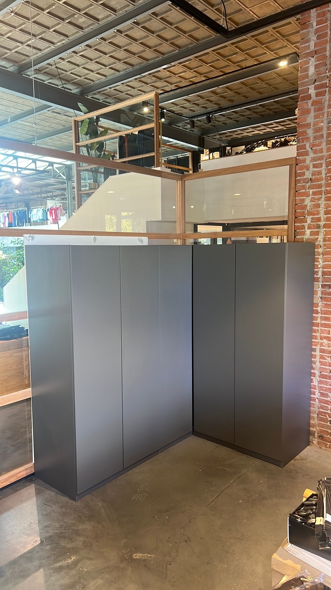 IKEA PAX kledingkast donkergrijs met hoek element, Ophalen, Zo goed als nieuw, 50 tot 75 cm, 200 cm of meer