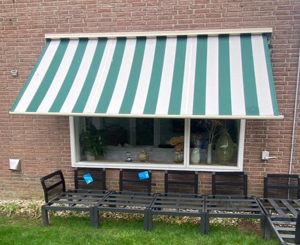 Zonnescherm uitvalscherm 3,25 m breed, Tuin en Terras, Zonneschermen, Ophalen, Gebruikt, 150 tot 300 cm, 250 cm tot 450 cm
